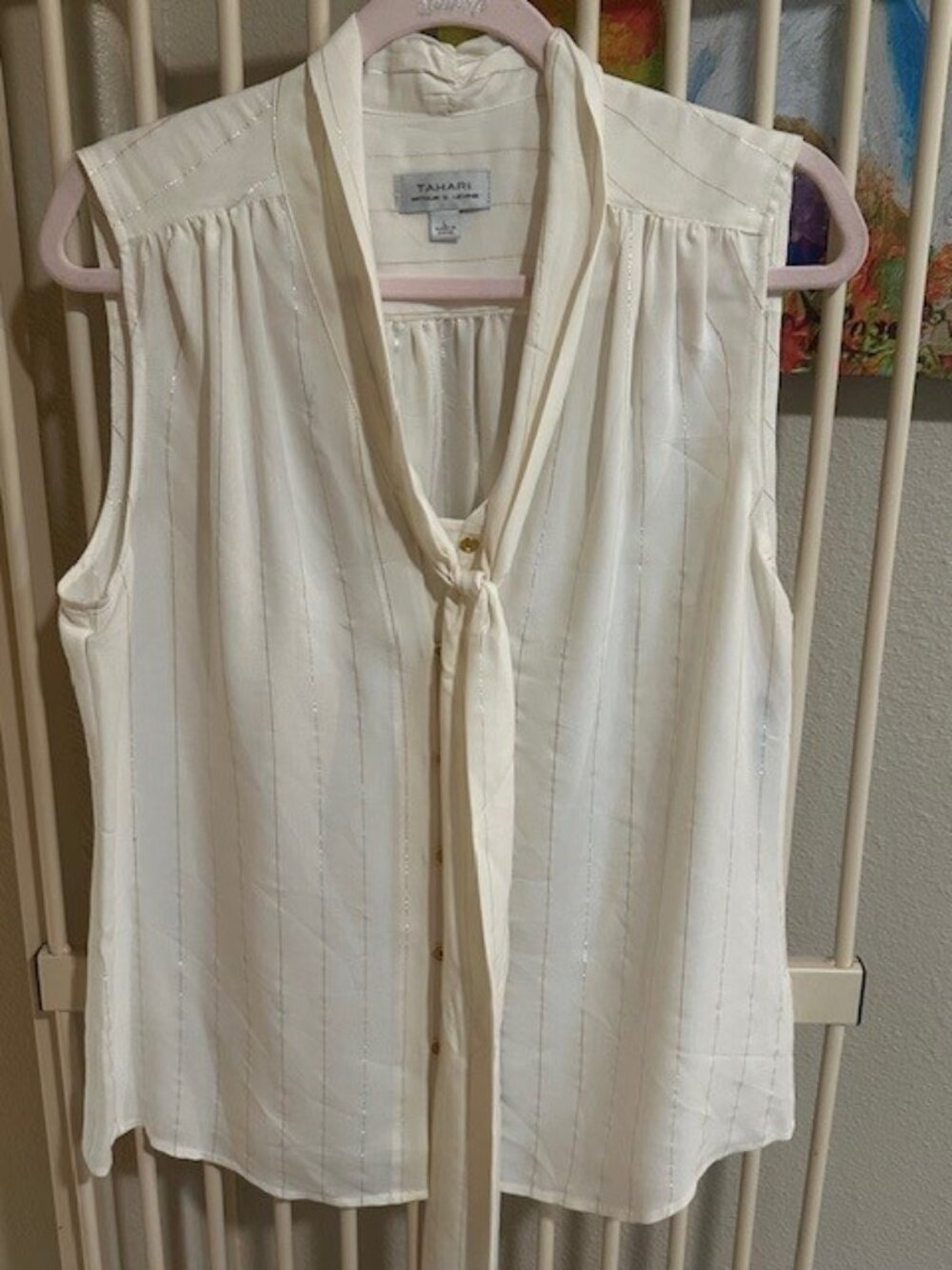 Tahari Arthur S. Levine Sleeveless Blouse | Size Large